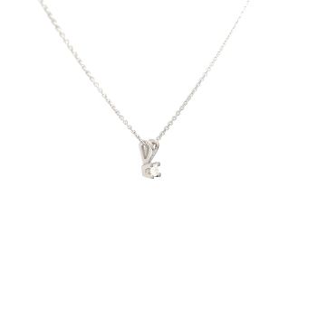 White gold necklace with diamonds 0.08 ct