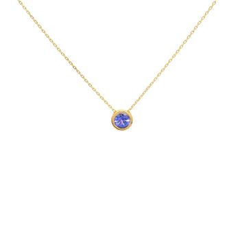 Yellow gold necklace with  tanzanite 0.46 ct