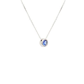 White gold necklace with  tanzanite 0.44 ct