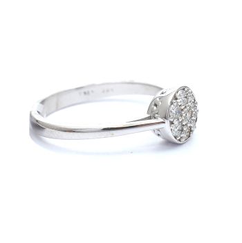 White gold engagement ring with diamond 0.18 ct