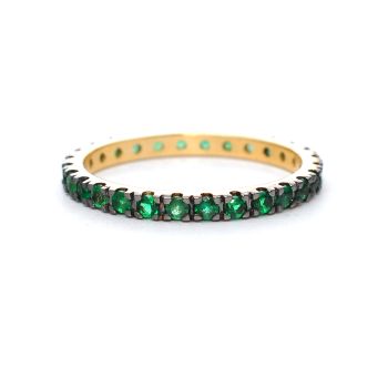 Yellow gold ring with  emerald 0.57 ct