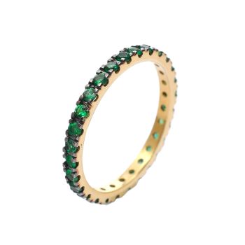 Yellow gold ring with  emerald 0.57 ct