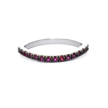White gold ring with  ruby 0.30 ct