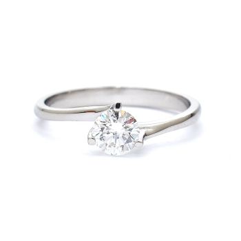 Годежен пръстен от бяло злато с диамант 0.30 ct