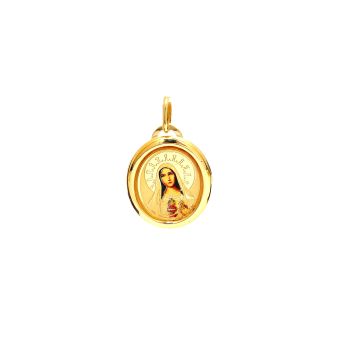 Богородица  от 14К жълто злато 